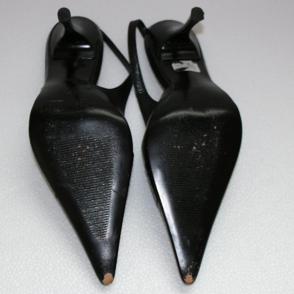 Roger Mohnani Black Leather Pumps /Italy Size 8/38 - Picture 5 of 10